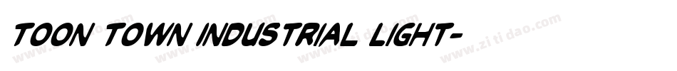 Toon Town Industrial Light字体转换